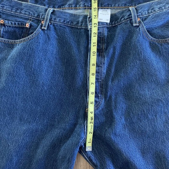 Levis 501 XX ORIGINAL FIT MEN'S JEANS (BIG & TALL) Straight Leg W44 L32 Blue - Picture 8 of 11